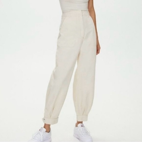 Wilfred Pants - wilfred free malina aritzia beige tapered linen pants
